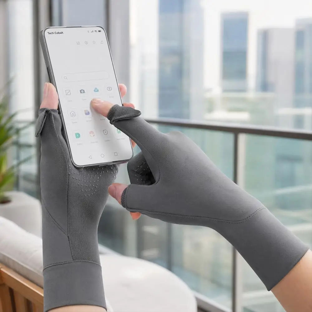 Comfortable Cycling Gloves Uv Protection Gloves for Women Full Finger Anti-slip Cycling Gloves Thin Summer Driving Outdoor