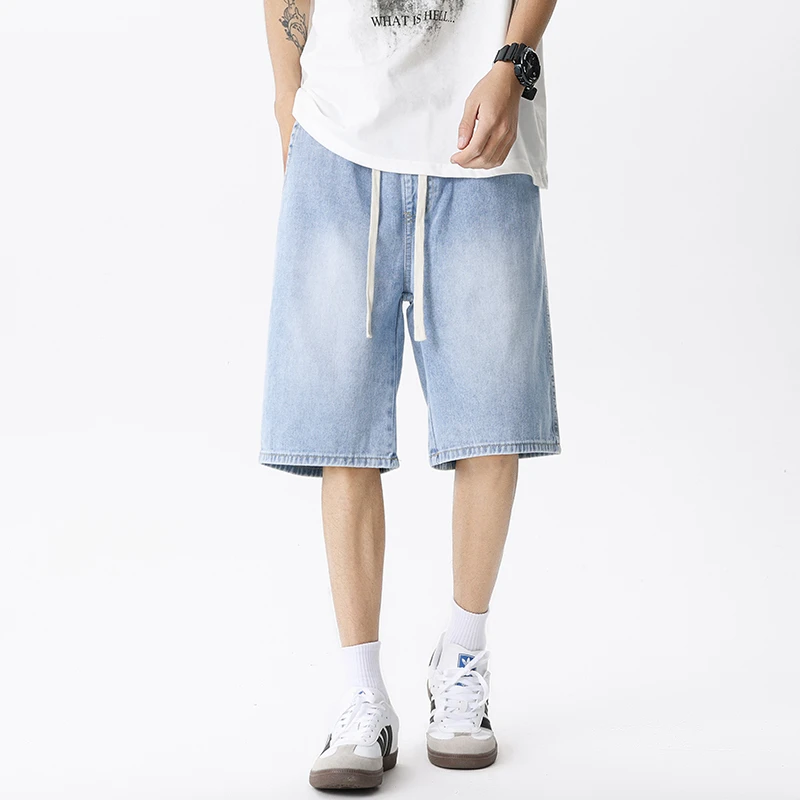 Trend In Summer Thin Banding Denim Shorts Men's Slacks Day 5 Part Casual Short Pants HP0378