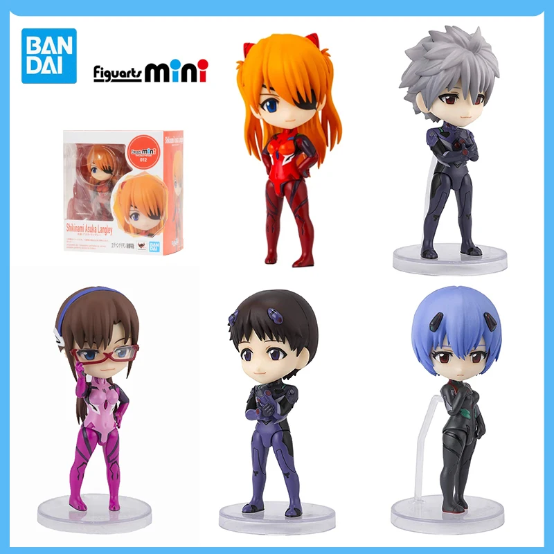 

Original Bandai Rebuild Of Evangelion Figuarts Mini Anime Figure Langley Shikinami Ikari Shinji Kaworu Mari Model Toys Gift Kids