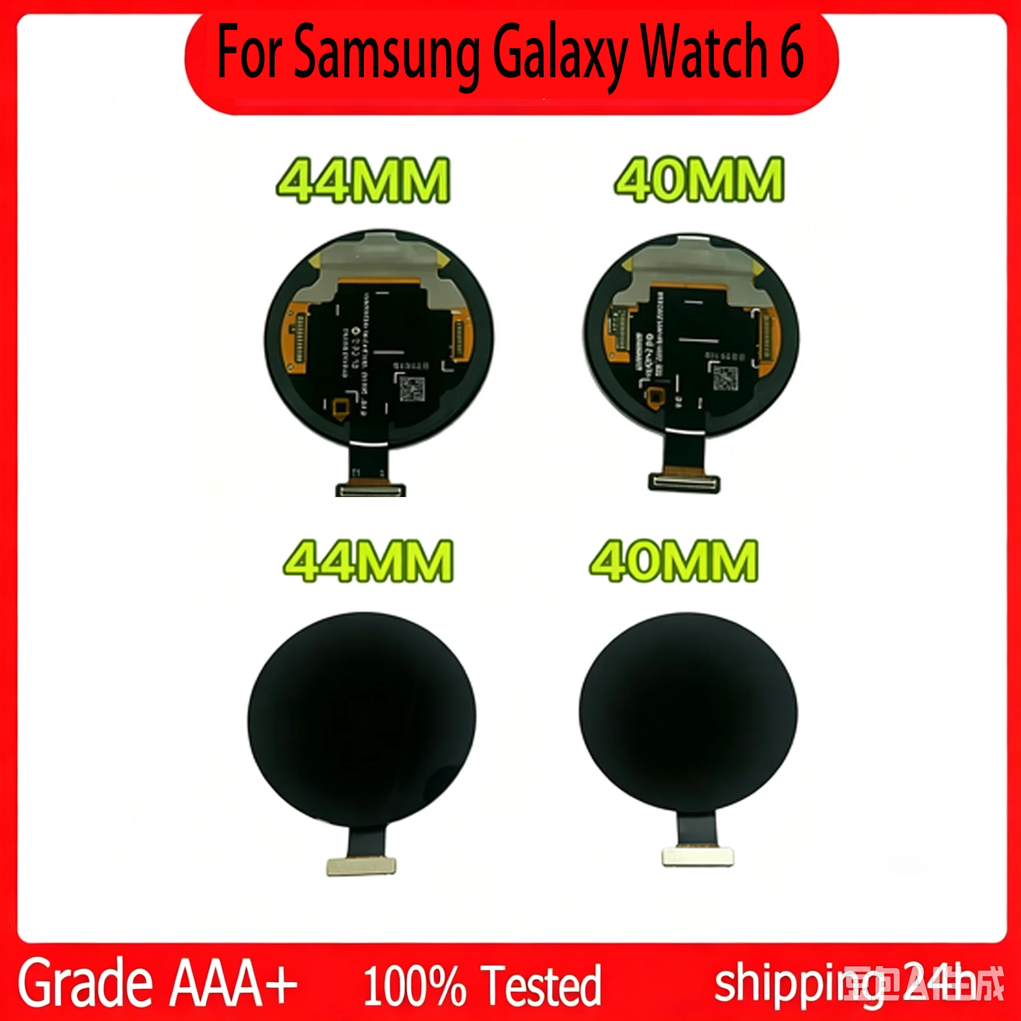 Replacement AMOLED For Samsung Galaxy Watch 6 40mm SM-R930 R935 Watch 6 44mm SM-940 R945 LCD Screen Touch Display Digitizer