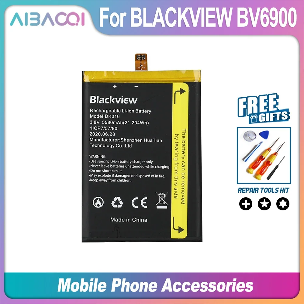 بطارية AiBaoQi الأصلية بقدرة 3880 مللي أمبير في الساعة لهاتف Blackview N6000 Tiger 10 A100 A200 Pro BV6900 BV5200 بطارية الهاتف المحمول مع أدوات