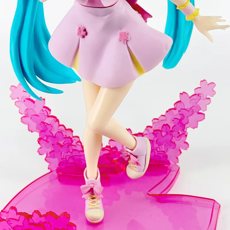 21CM Sakura Hatsune Miku Sakura Future Series Animation Model Toy Gift Collection Base Standing Action Figure PVC Kawayi Figuine