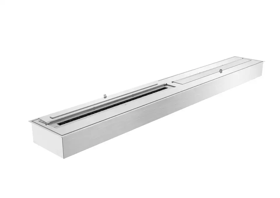Bioethanol Fireplace, 60 Inch SUS 304 Steel, Electric Biofire, Built-in Linear Fireplace Insert, Modern Ethanol Burner for Home