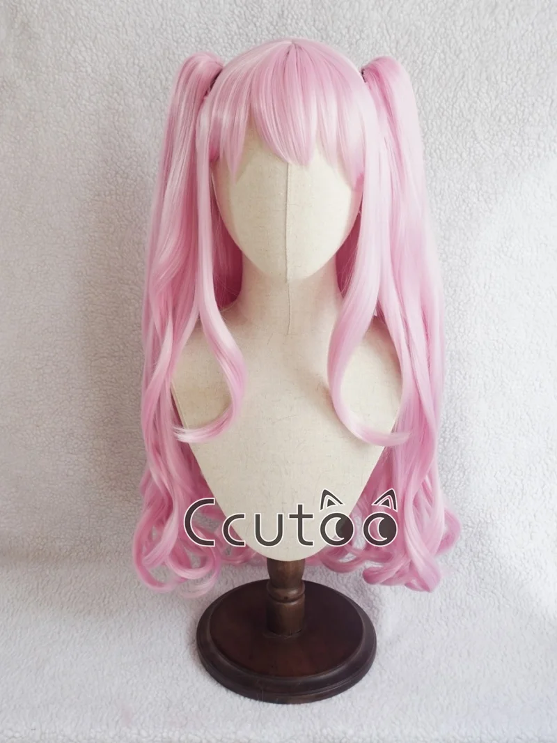 Alice Wig Game GODDESS OF VICTORY: NIKKE Cosplay Wig Synthetic Cute Pink Long Wavy Wig Halloween Christmas Party Wigs 70cm