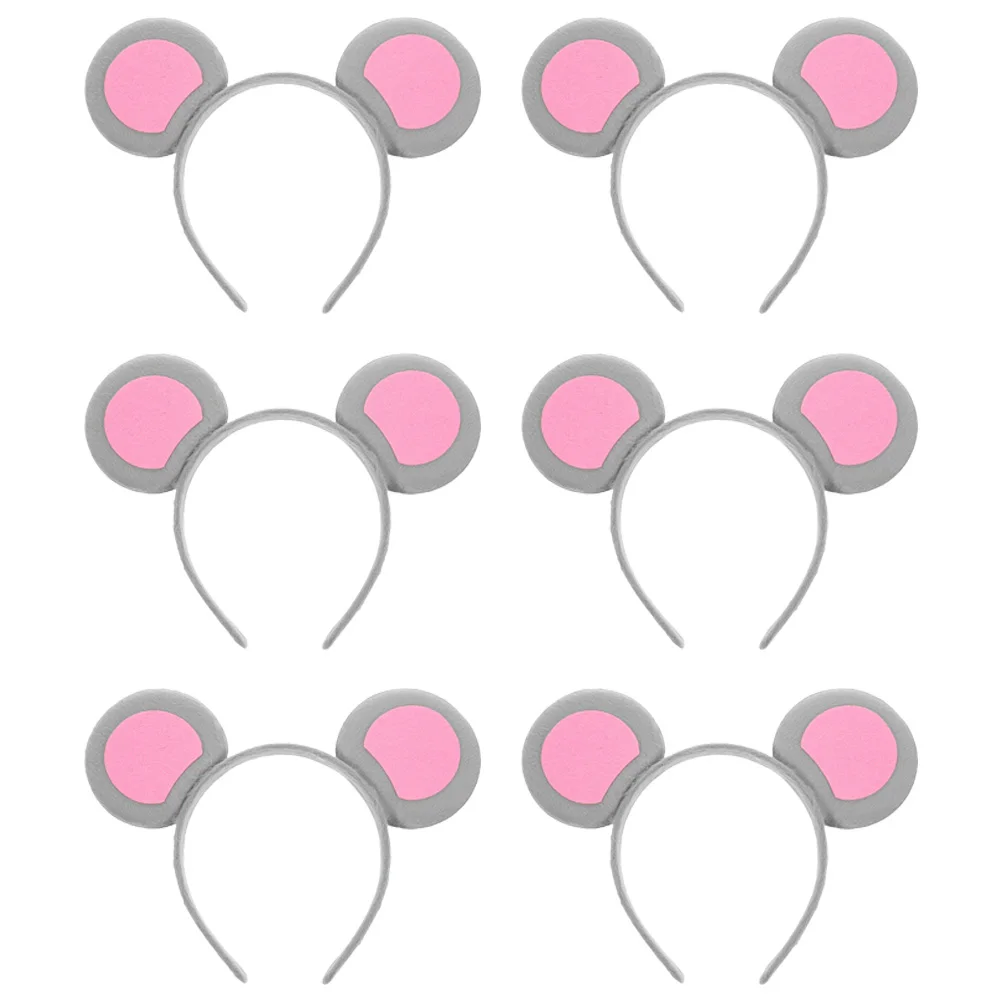 

6pcs Mouse Headband Cartoon Funny Festival Hair Band For Girls Womens Hair Accessories Girls Hairstyles Photos Cosplay