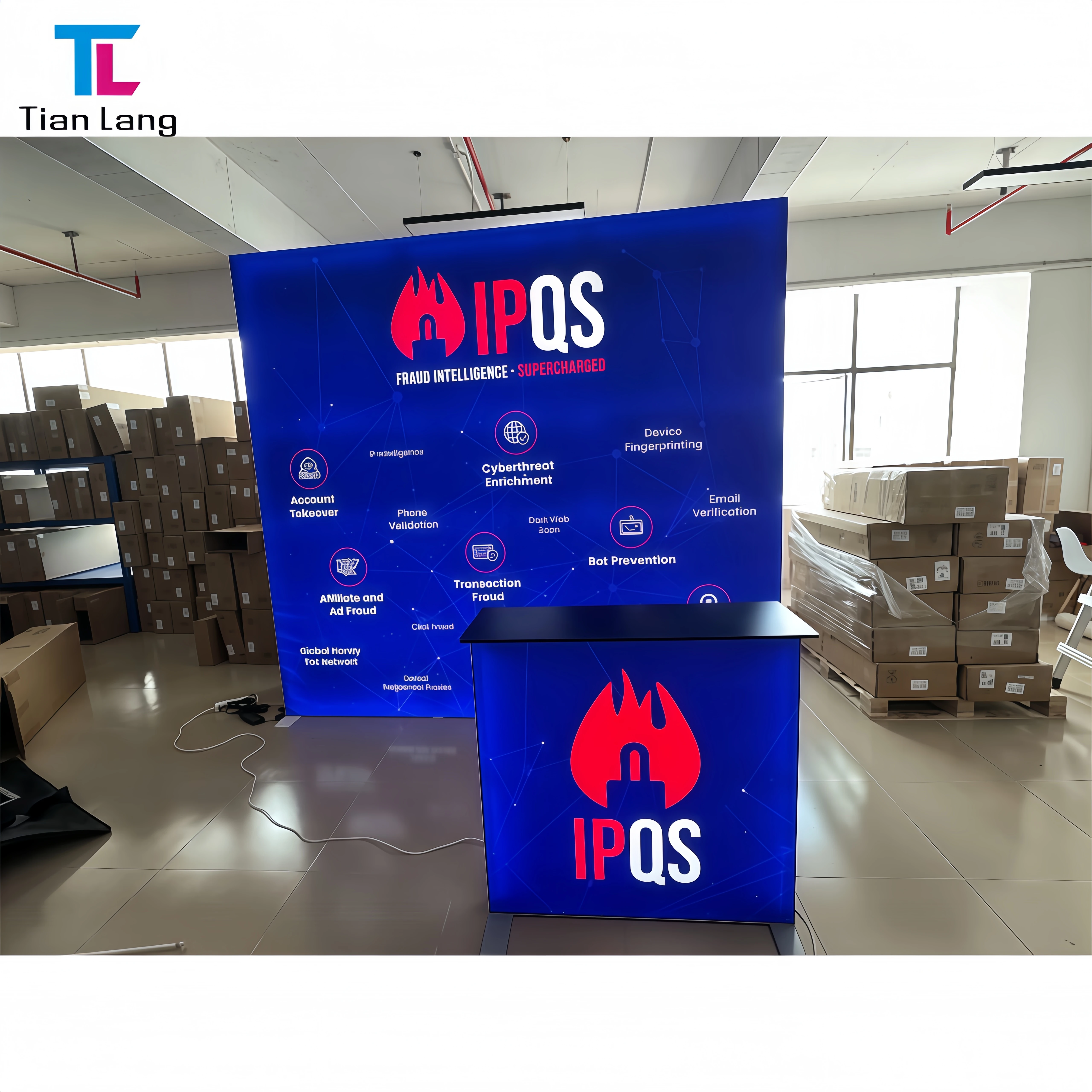 Portable Modern SEG Light Box Display Booth 3*3 Trade Show Exhibit Stand with Dye Sublimation Printing