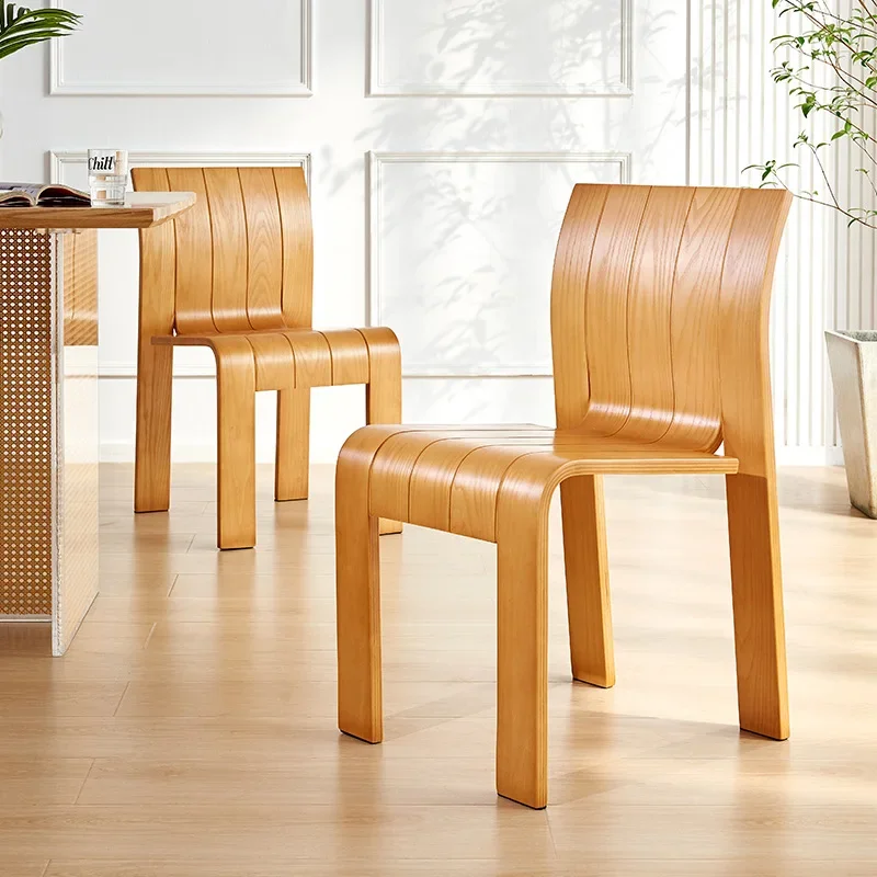 Medieval chair, household, curved backrest designer, French Internet celebrity curved, single