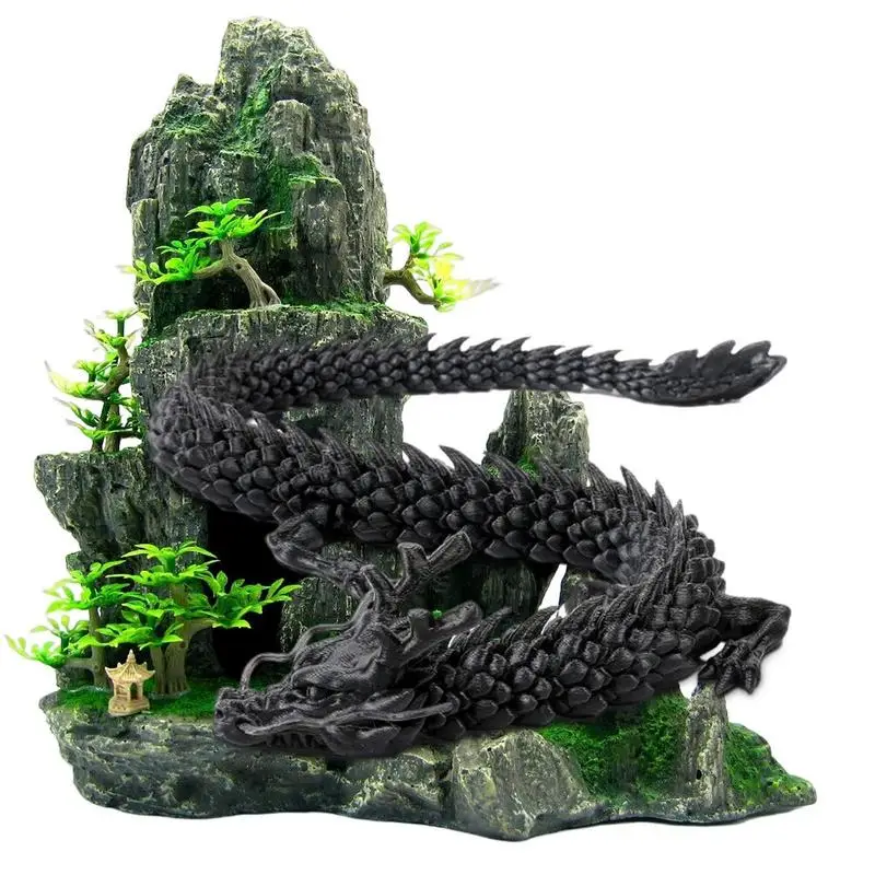 3D Printed Dragon Realistic Articulated Dragon With Poseable Joints Ancient Chinese Dragon Decor 17.72in Fish Tank Ornaments