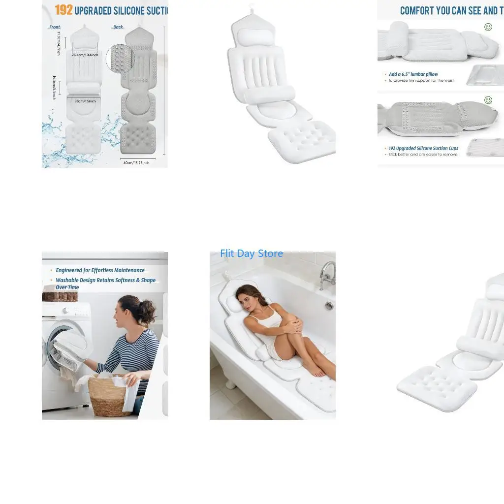 F92C Fast Draining Bath Pad with Multiple Drain Holes Detailing and Waist Support