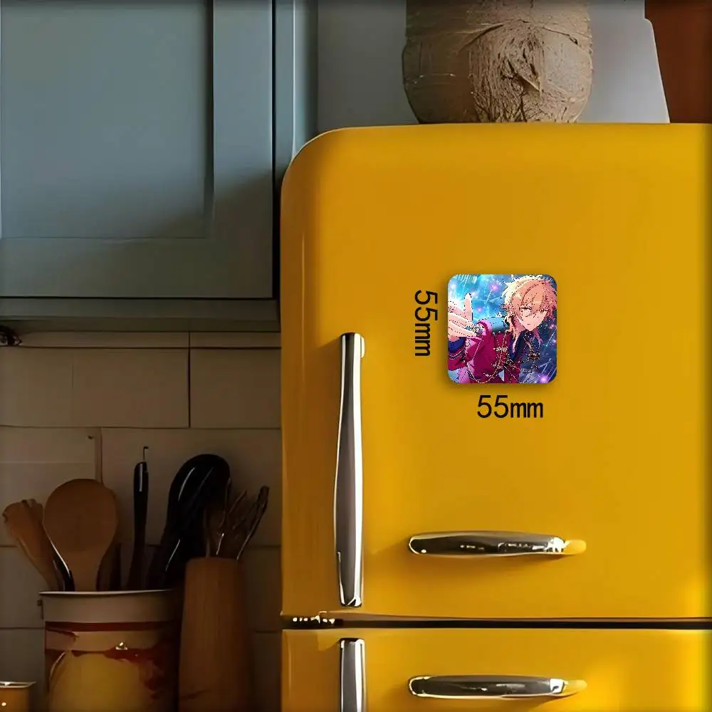 O-Ogami K-Koga Photo Fridge Magnet Square Stickers Personalize Home Decor Souvenirs Gift