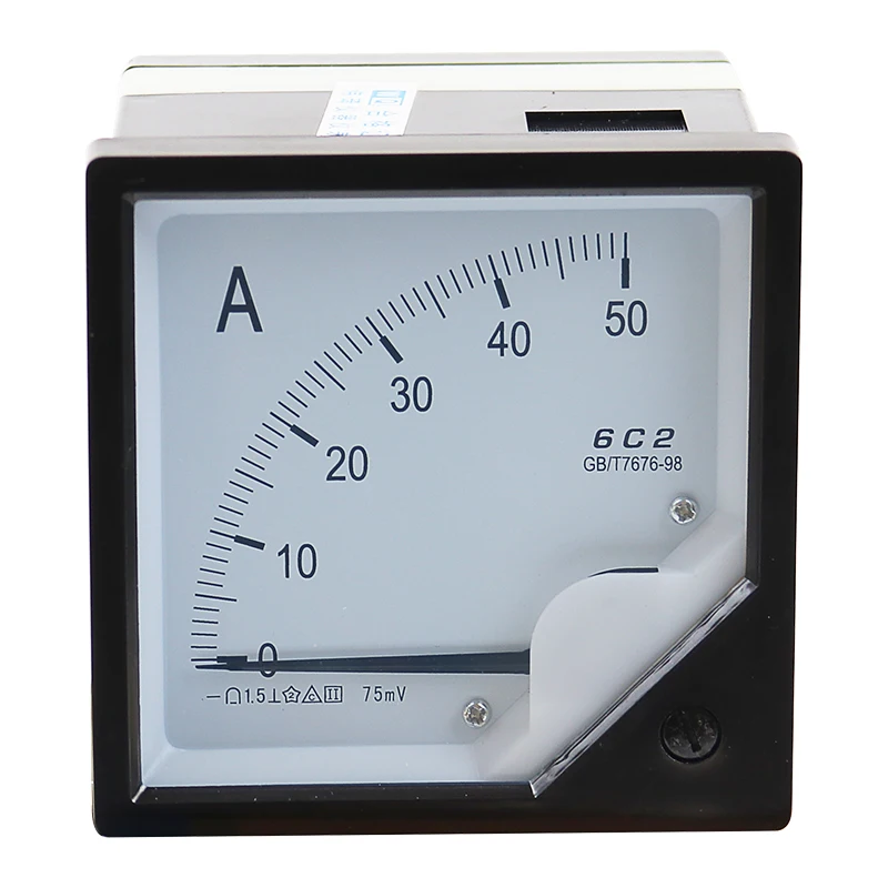 Square 80mm X 80mm 6c2-a Pointer DC Power Meter Analog Panel Ammeter Ammeter
