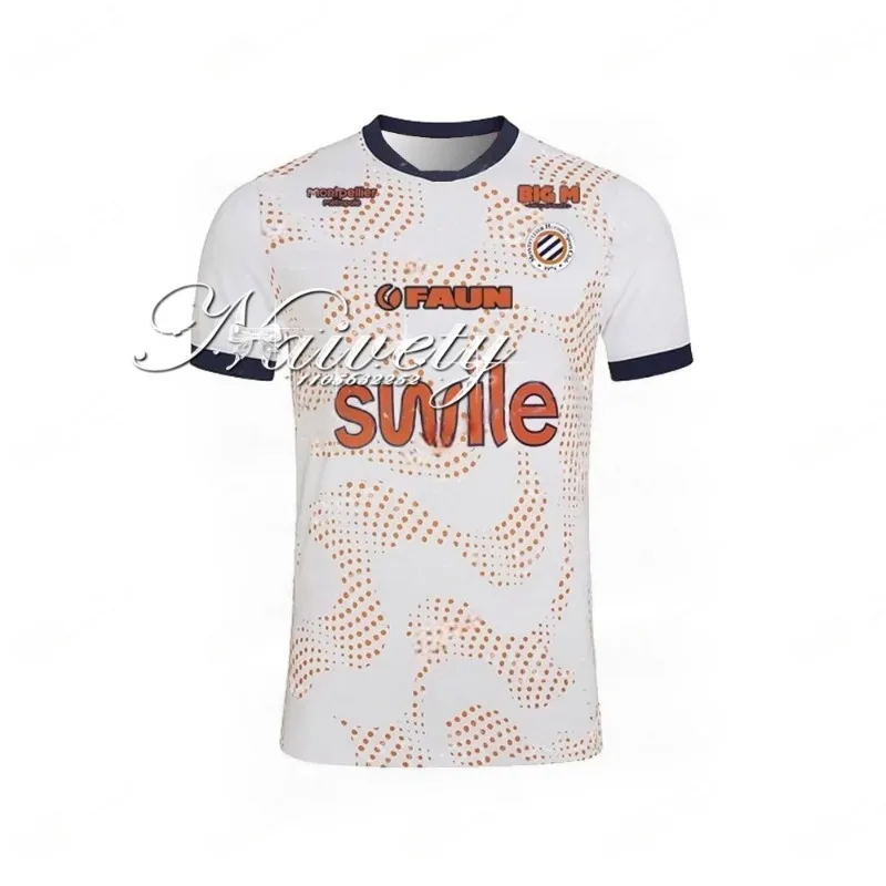 فرنسا رائجة البيع 2025-26 مونبليير HSC نمط جديد تي شيرت رياضي غير رسمي لكرة القدم جيرسي المنزل بعيدا الكبار طفل للجنسين ثلاثية الأبعاد مطبوعة