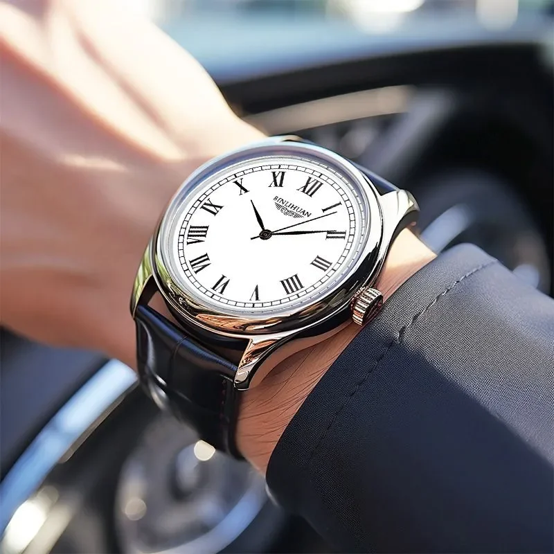 Top Brand Man Wristwatch Luxury Business Waterproof Men Watch For Men Quartz Clock Leather Men's Watches reloj+Box Men's Gift