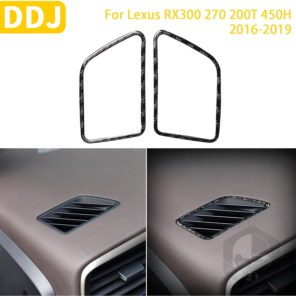 

For Lexus RX300 270 200T 450H 2016-2019 Accessories Car Carbon Fiber Interior Instrument Air Outlet Trim Stickers Decoration