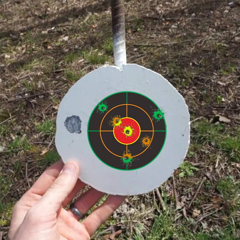 100 قطعة 3 بوصة ثلاثة ألوان سبلاش اطلاق النار الهدف ورقة اطلاق النار الهدف ورقة ممارسة الهدف ورقة سبلاش الهدف ورقة اطلاق النار الهدف لوازم التدريب ملصقات اطلاق النار الهدف