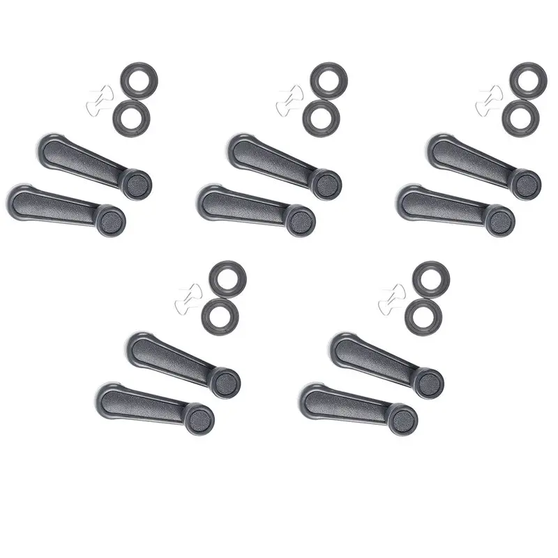 Strange 10 Pcs Gray Plastic Universal Car Window Winder Cranks Handle Lever
