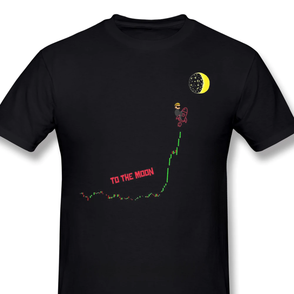 Новые поступления, футболки, WSB, детский подсвечник с рисунком под луну, Классические хлопковые футболки с круглым вырезом для мужчин