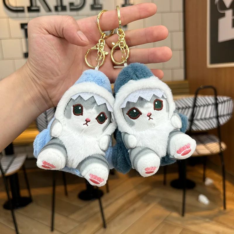 Jouet en peluche chat requin Kawaii, poupée chat requin coloré doux, jouets pour enfants, cadeau d'anniversaire et de noël pour garçons et filles