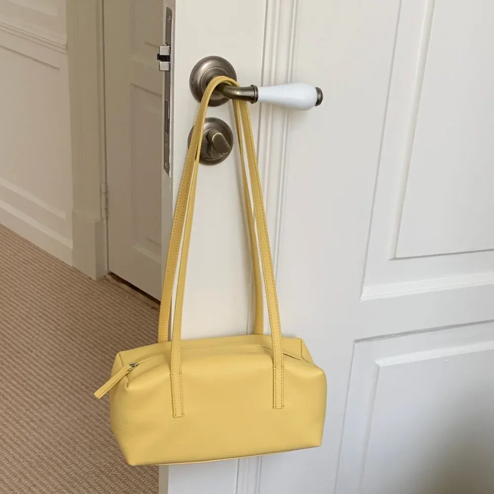 Genuine Leather Bag Woman Luxury Vintage Long Shoulder Bag Handbags Top Leather Underarm Bag Shopping Bag
