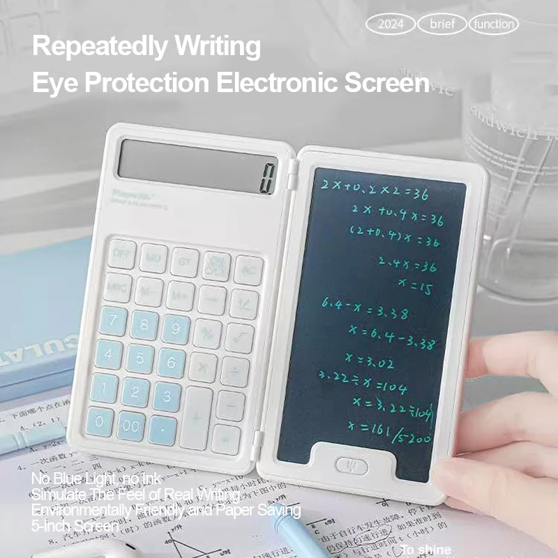 Portable Handwriting Calculator Multifunctional High School 12 Digit Office Calculator Writing Board Electronic Drawing Board