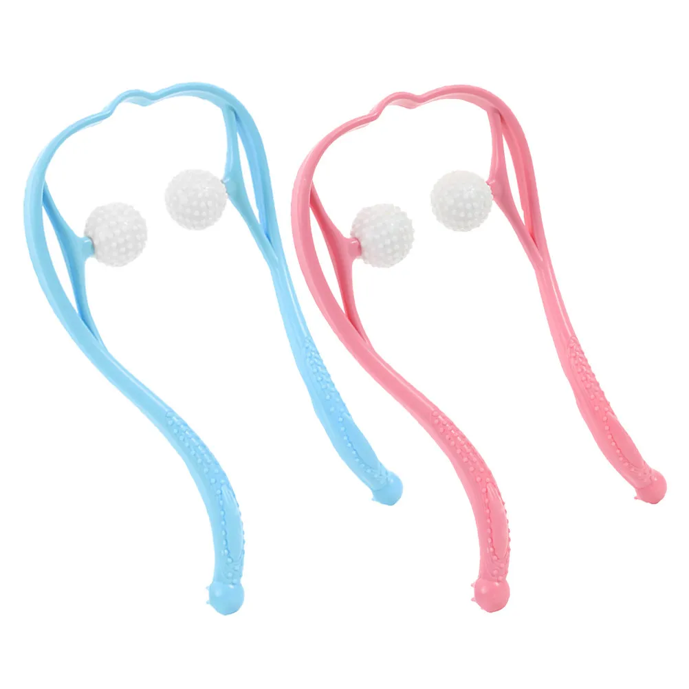 

2Pcs Manual Neck Shoulder Massager Kneading Roller for Cervical Spine Comfort Portable Muscle Relaxation Tool