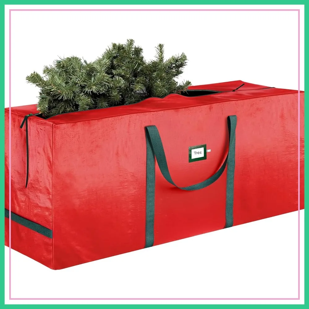 

Heavy Duty Moving Bag 7.5 Ft - Christmas Tree Storage Bag Red, Holds 7.5 Ft Tree, All Year Round Storage
