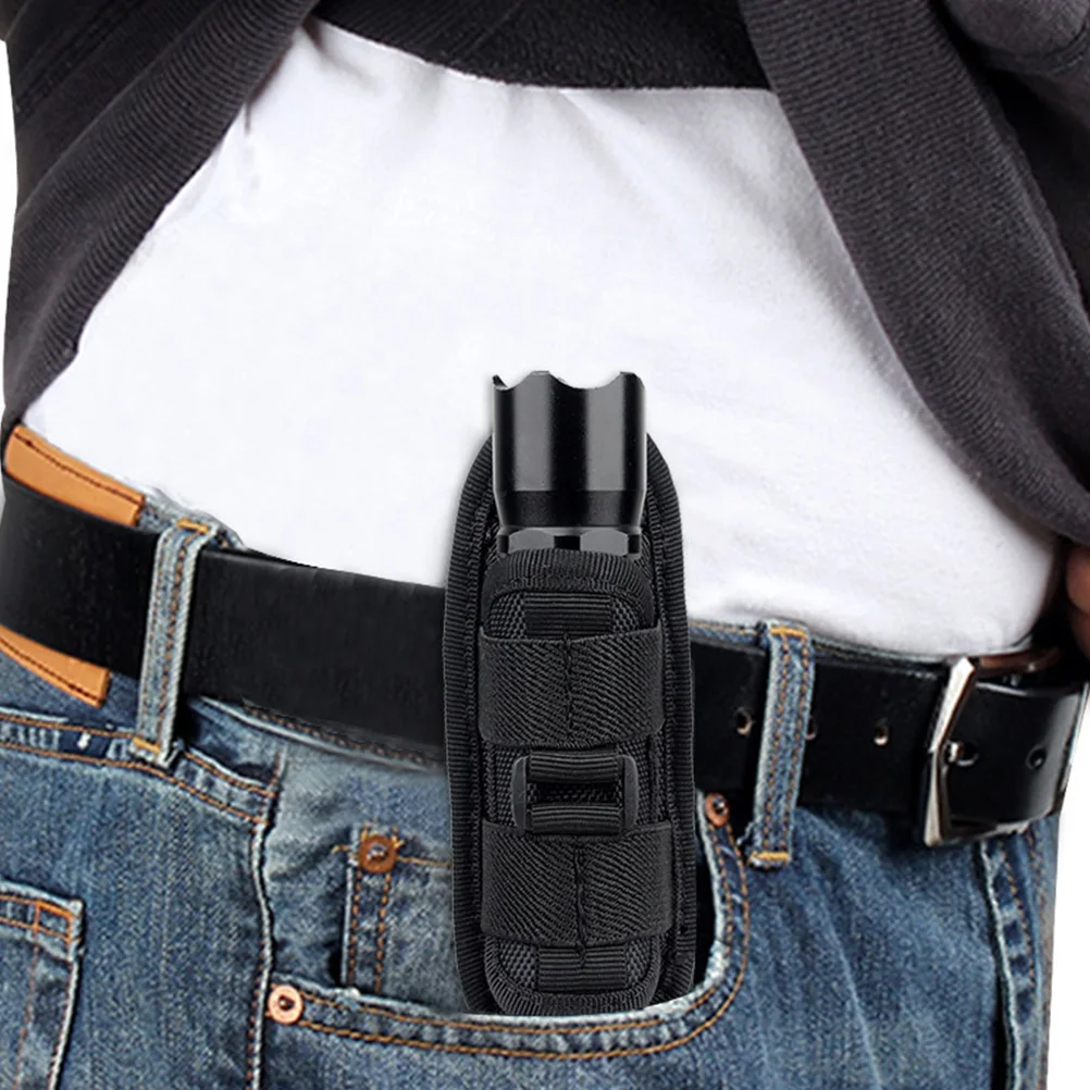 

Flashlight Case Belt Pouch 360 Degree Rotating Clip Duty Storage Nylon Torch Cover Portable Lighting H held Lamp