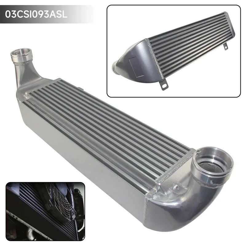 Competição Intercooler Apto para BMW E46, 318d, M47N, 320d, Cd, td, M47N, 330d, Cd, xd, M57N, 2003, desempenho Alumínio, prata, preto