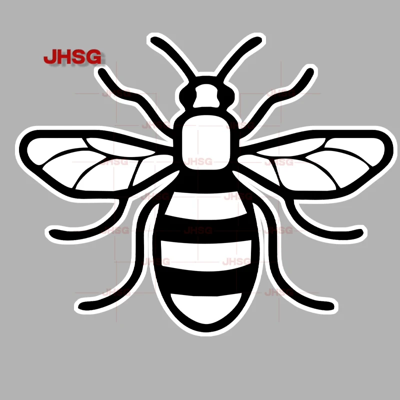 Manchester Bee - Vinyl Sticker - Car, Motorcycle, Window, Door Exterior Decoration Accessories, Waterproof PVC