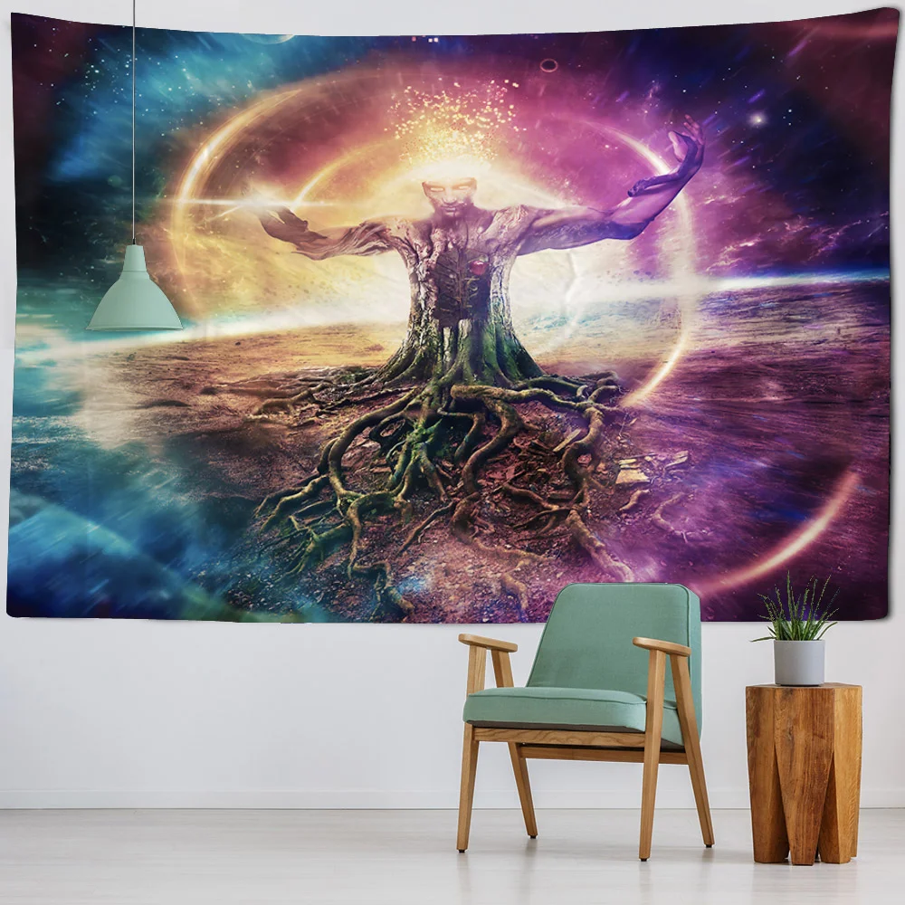 

Tapestry room art decoration hippie witchcraft psychedelic art home wall decoration blanket kawaii background cloth bed sheet