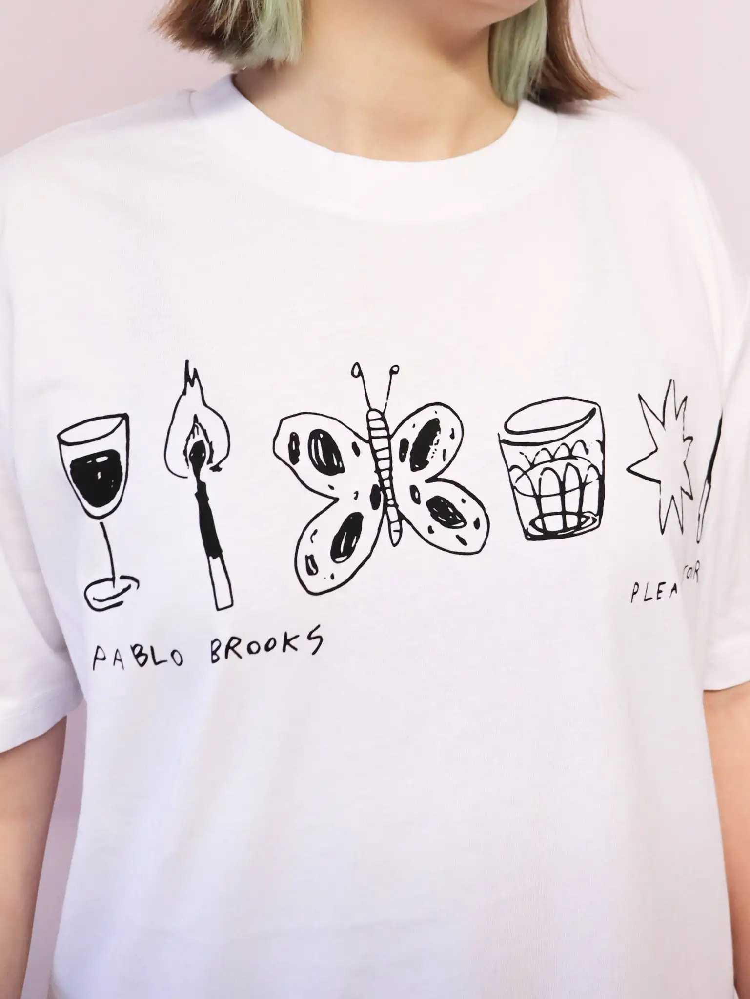 Pleaser Tour-Camiseta de tendencia a la moda Retro Y2k Harajuku, Top de moda con cuello redondo, ropa de calle deportiva informal holgada de algodón Unisex