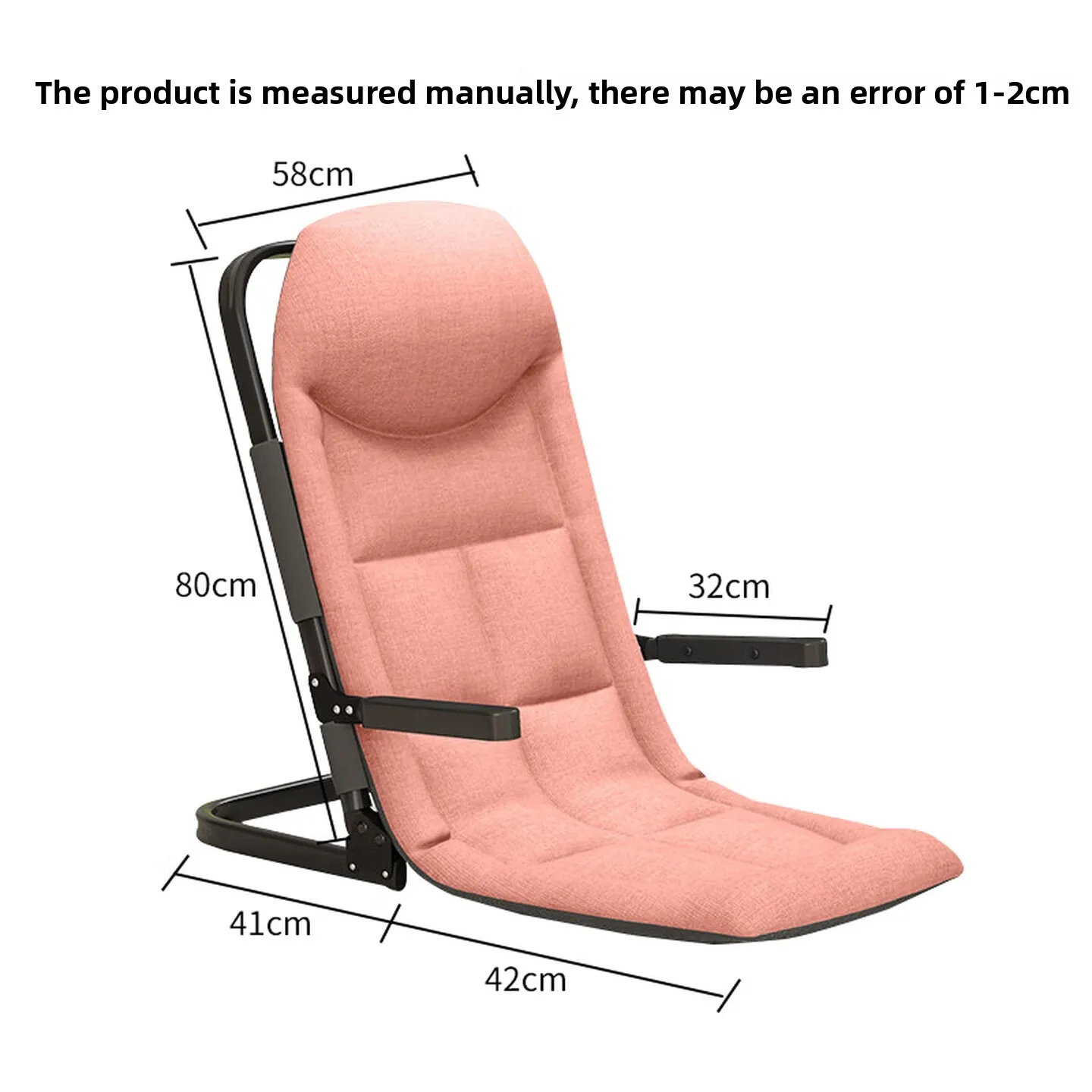 Foldable Bed Backrest Chair Reclining Support Seat for Seniors Students Dormitory Bay Window Bed Rest Home Daily Use 침대 등받이 의자