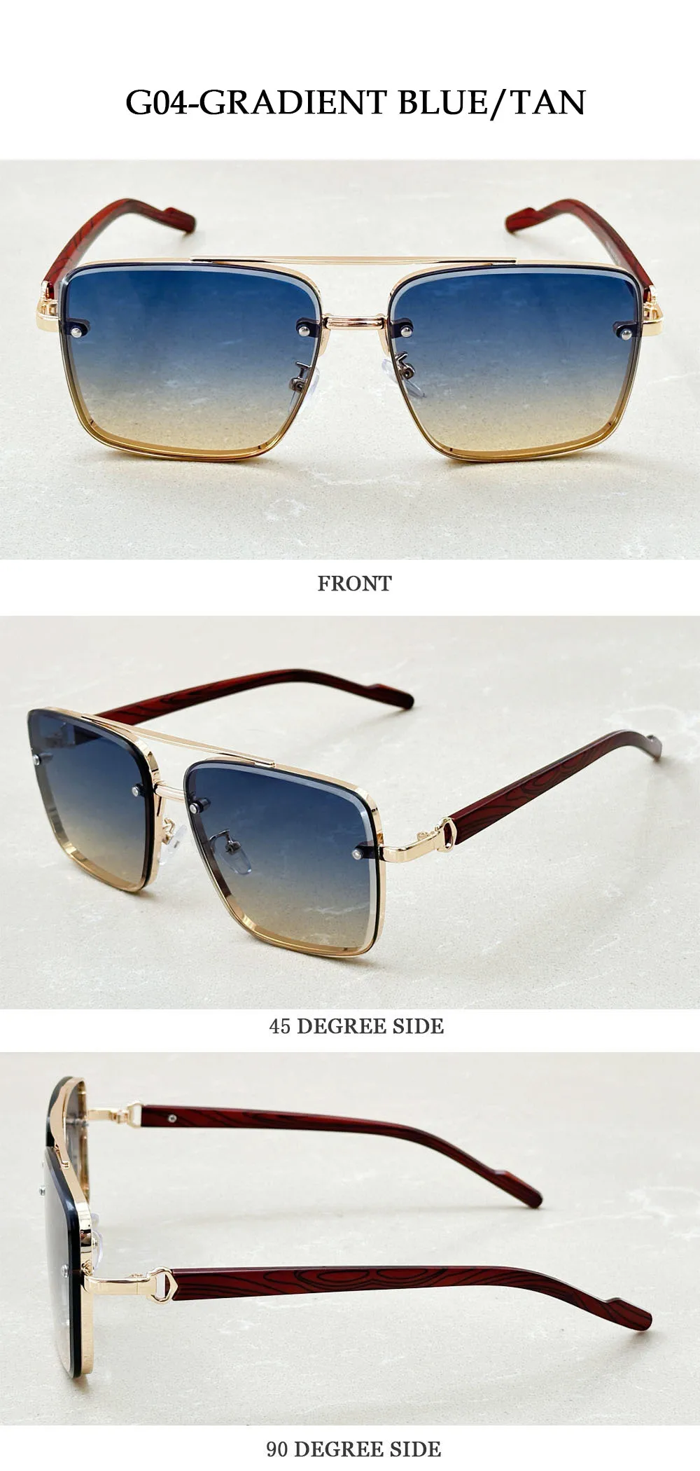 Neue Quadratische Sonnenbrille Für Männer Vintage Outdoor Sonnenbrille Oculos Designer Holz Gläser Sonnencreme Sonne Lentes Dropshipping Gafas – Detail 21