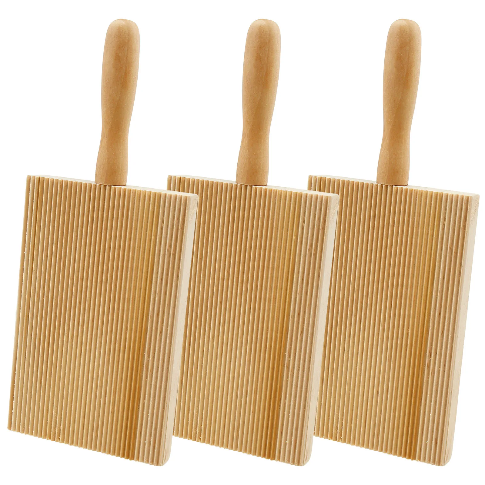 3Pcs Wooden Gnocchi Boards With Ridged Texture Reusable Cavatelli Pasta Boards Multipurpose Gnocchi Rolling Boards for Pasta