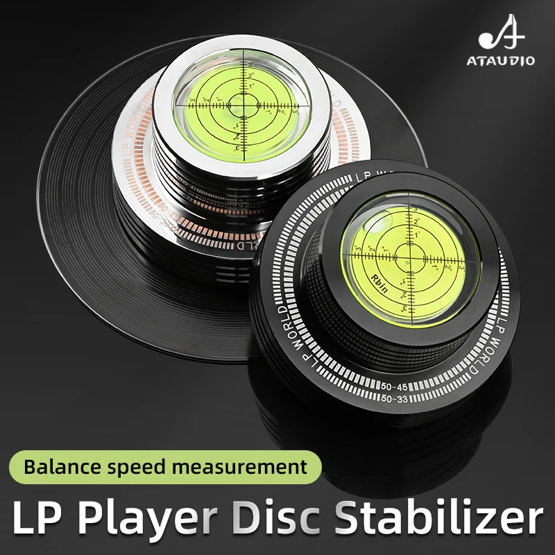 Hi-end LP Player Disc Stabilizer Universal 50Hz Speed Balance with Level Aluminum Alloy for LP Record Player Phonegraphs