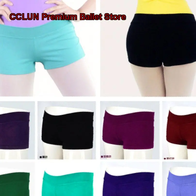 women's-dance-shorts-low-waist-tight-fitted-cotton-training-pants-flat-crotch-boxer-briefs