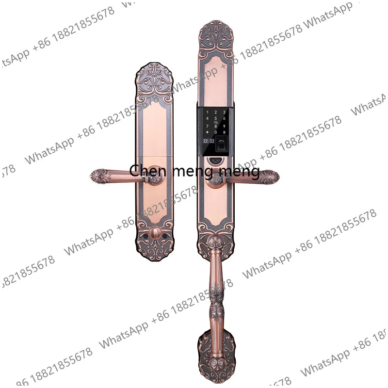 

American Standard European Style Double Door Smart Lock Waterproof Antique Villa Fingerprint Password WiFi for Rural
