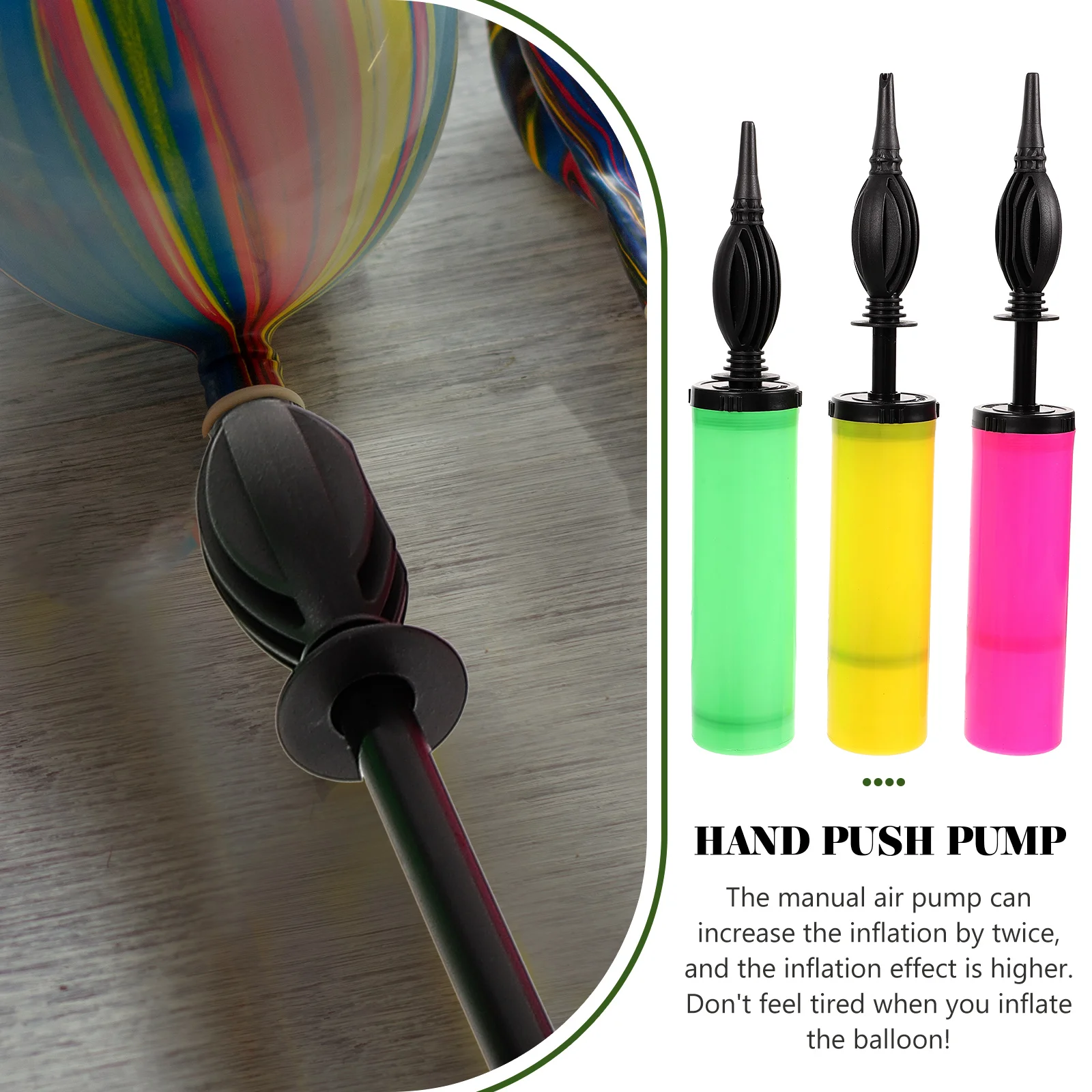 

3PCS Handheld Balloon Pump Manual Air Inflator for Balls Plastic Basketball Tool Party Carnival Game School Activity Fitness