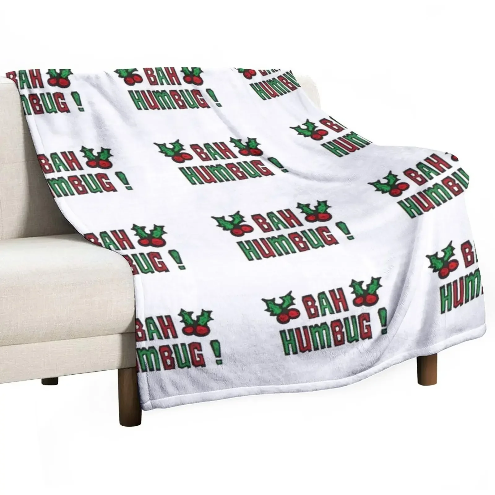 

Bah Humbug! Throw Blanket Flannel Fabric Thins Blankets