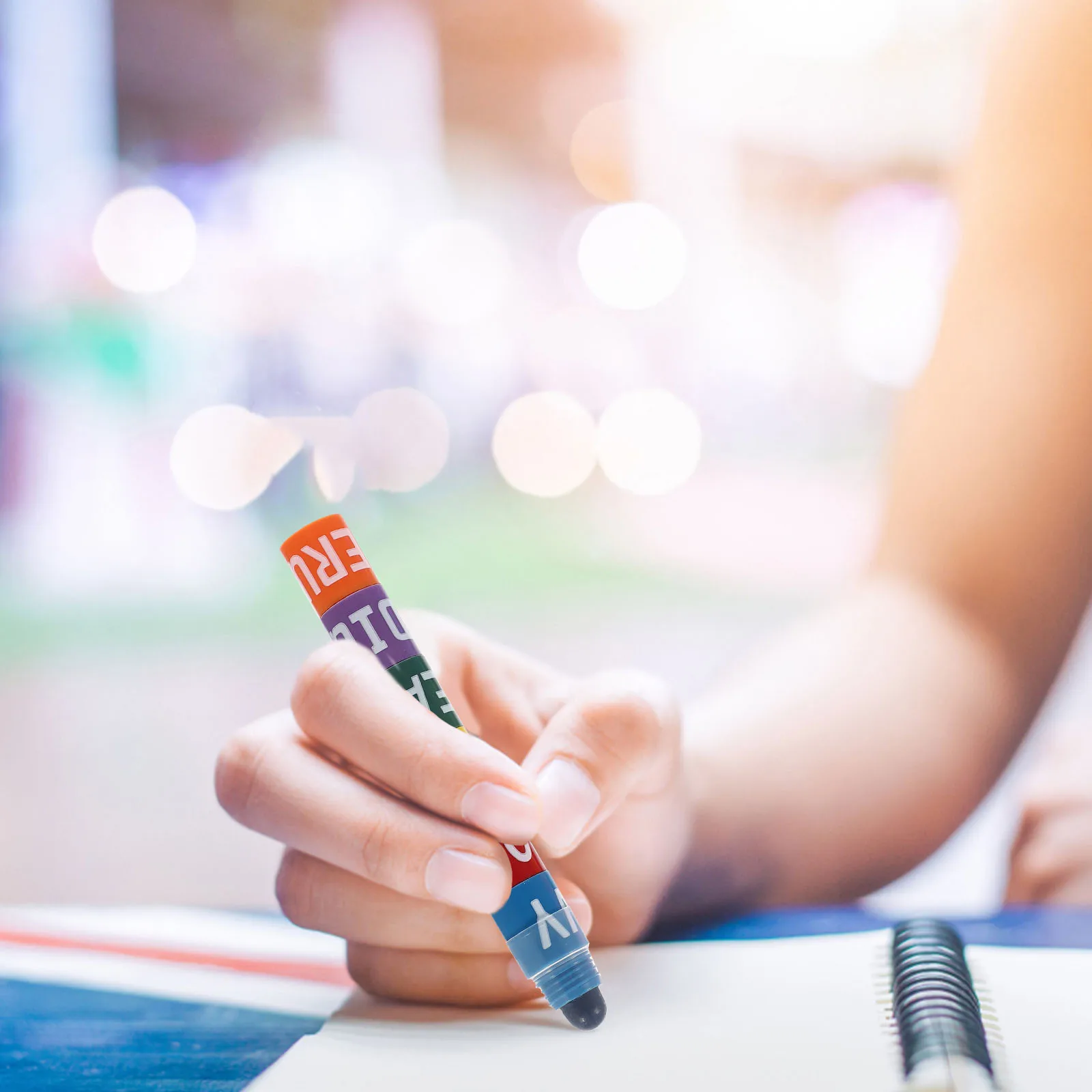 

2 set Highlighter Pens Colored Assorted Splicing Design For Students Kids School Office Stationery Supplies Pastel Marking