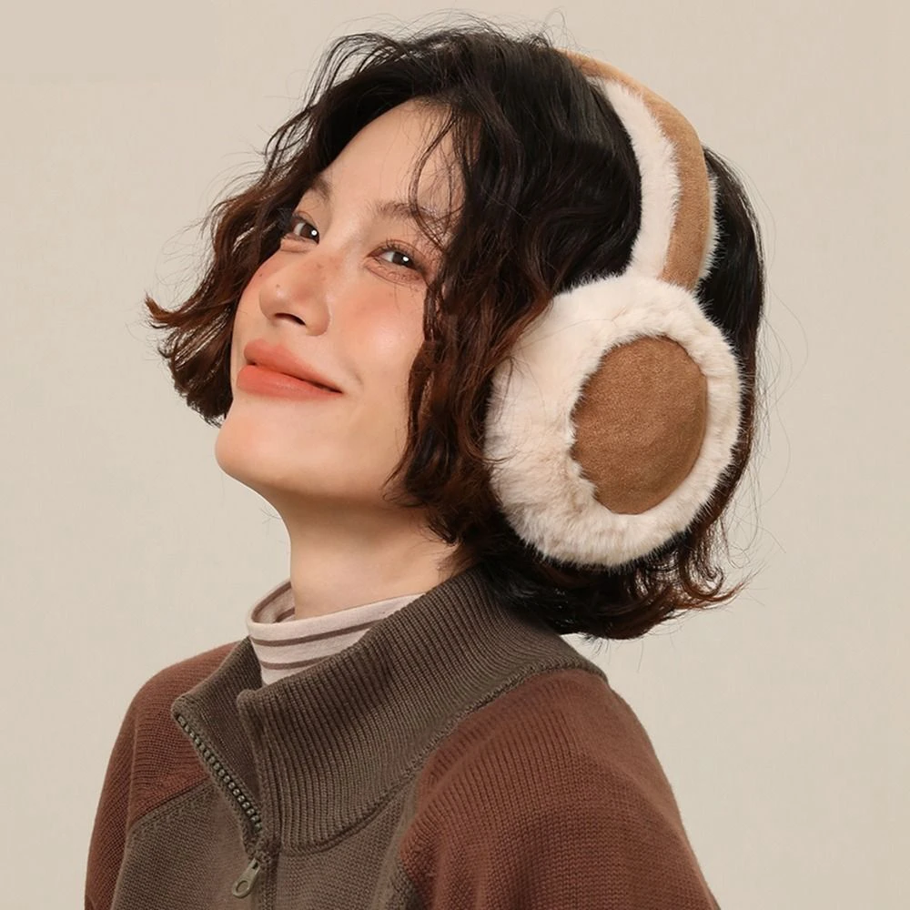 Earmuffs portáteis de pelúcia para exterior, aquecedor dobrável, alta qualidade, Earflap quente, proteção contra frio, capa macia, moda, inverno