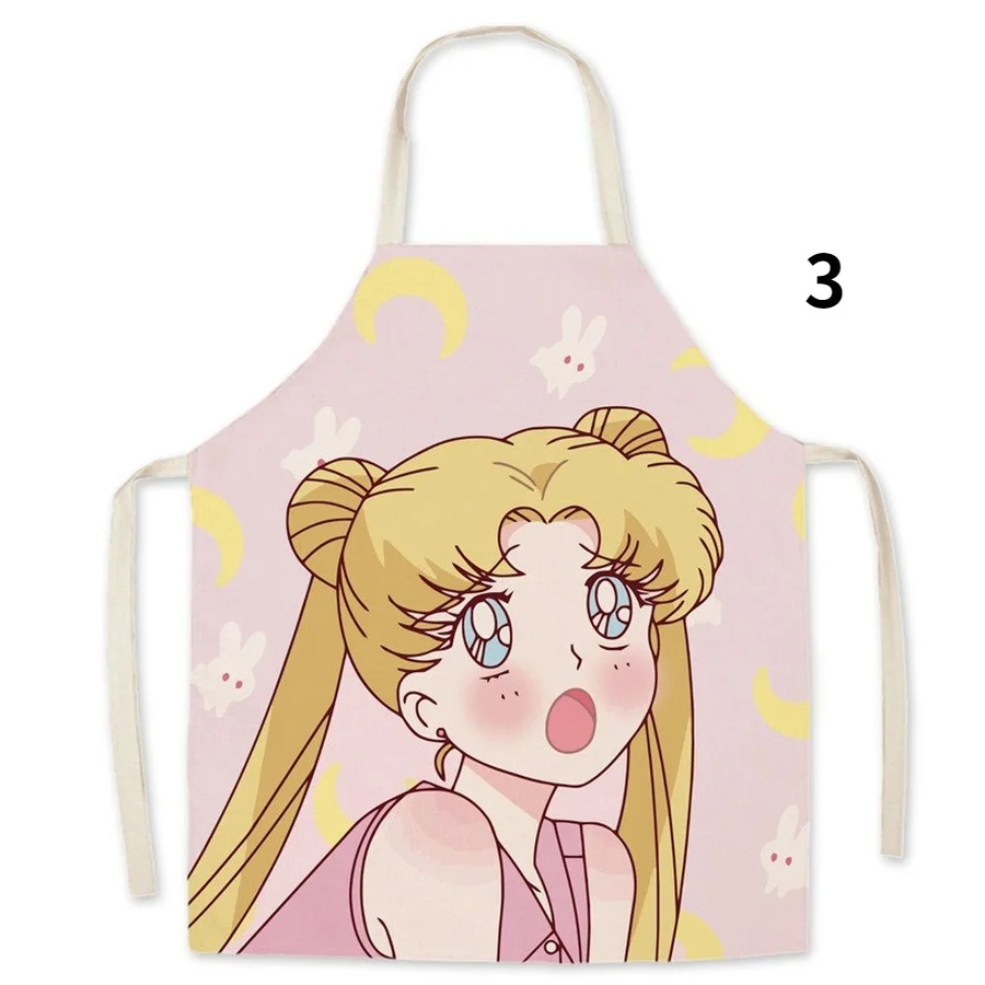 Cartoon Anime Cute Girl Apron Aprons for Woman Apron for Men Waiter Apron Kids Baking Accessories Chef Apron Delantal Cocina