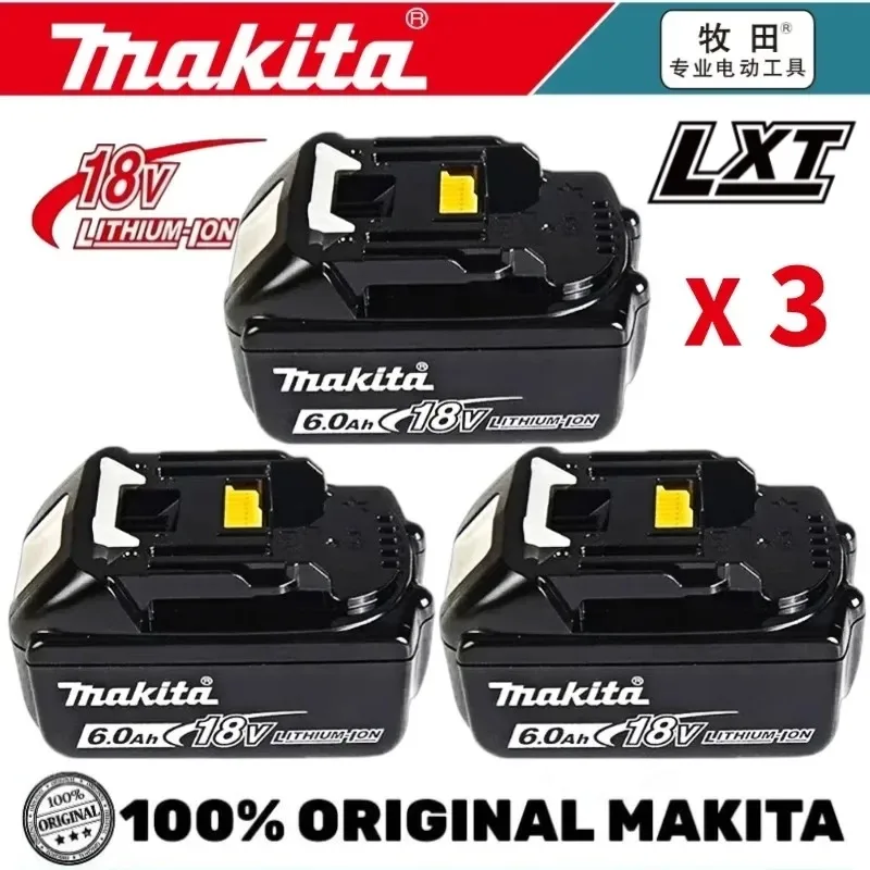 

2025 Upgraded Makita BL1860 Rechargeable Lithium Battery 18V 6Ah for Makita 18V Battery BL1830 BL1860B BL1840 BL1850 LXT 400