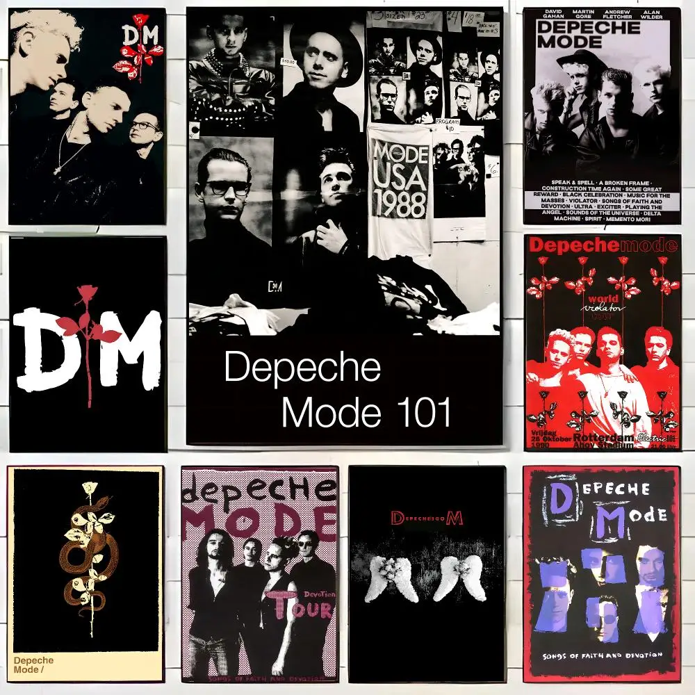 Hot Classic Rock Band D-Depeche Mode Poster HD Home Decor Sticky Wall Waterproof Home Living Room Bar Aesthetic Decor