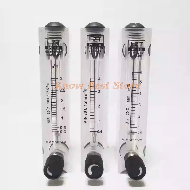 1PCS LZT-M15  PMMA Air /Liquid Flowmeter Water Flow Meter Panel Rotameter With Control Valve  0.5-4LPM 1-7LPM 10-100L/H