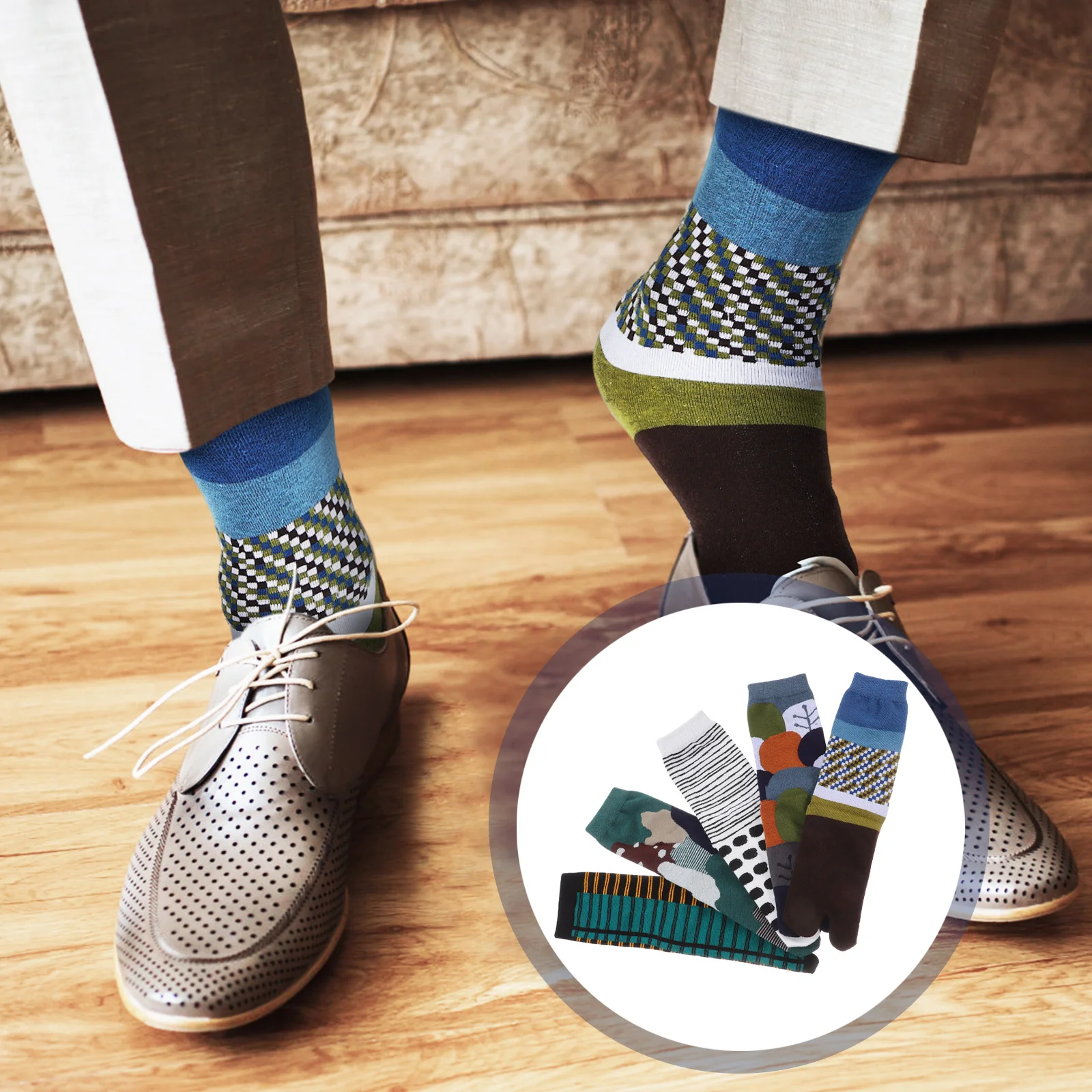 

5pcs Split Breathable Two-Toe Design For Daily Summer Wear Summer Two- Toe Cotton Japanese Style Socks Socks