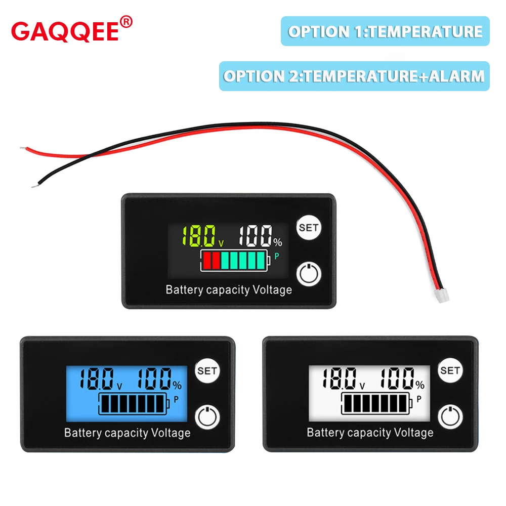 6133A DC8-100V Battery Capacity Indicator LCD Digital Electricity Meter Lead-acid Lithium LiFe PO4 Car Motorcycle Voltage Tester