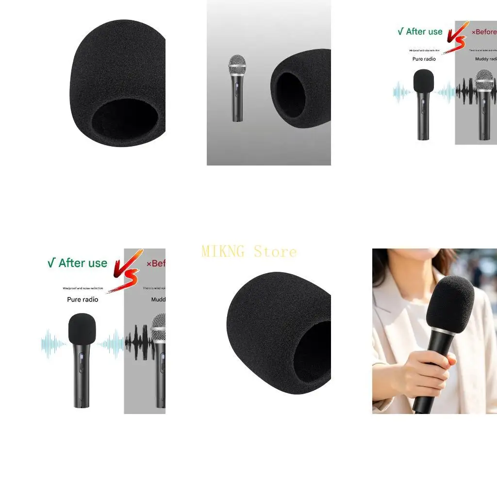 Replacement Mic Foam Windscreen for ATR2100X, Black Cover for Speak Voice Capturing, Streaming, and Interviews Best Sale