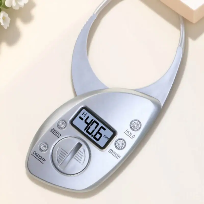

1pc Digital Caliper Analyzer Portable Fitness Measurement Tool For Men Women Silver Tester Caliper