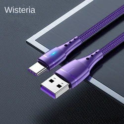 Snel Opladen Datakabel Geschikt Voor Huawei Apple Honor Oppo Xiaomi Vivo Android Mobiele Telefoon Oplaadkabel Met Licht